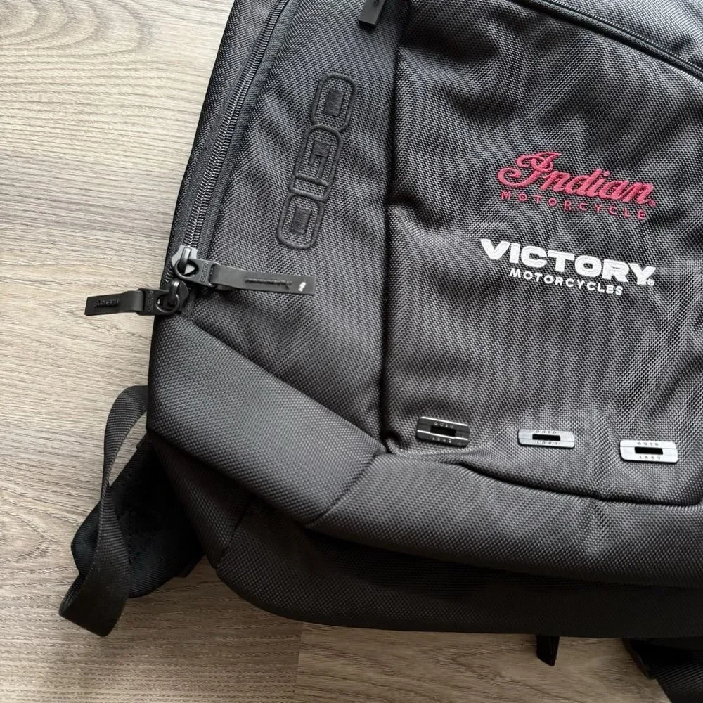 OGIO Ace Backpack Black Indian‎ Victory Motorcycles Embroidered Logo